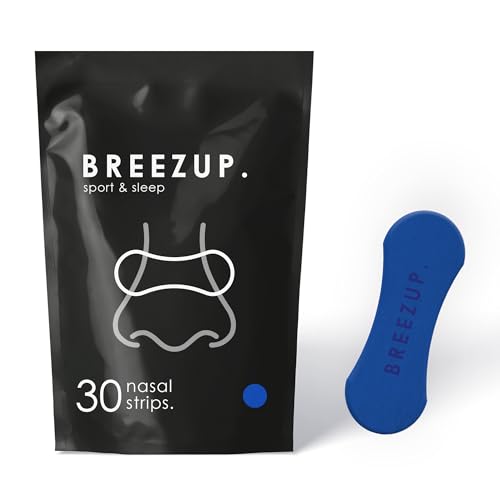 Tiras Nasales Deportivas y para Dormir. 30 unidades. Ayuda a Mejorar la Respiración y el Rendimiento. Adhesivo Resistente. (Azul)