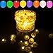 100pcs Yellow LED Balloon Light, Tiny Led Lights Round LED Ball Lamp for Balloons Birthday Party Event Fun Indoor Outdoor Wedding Decoration Halloween Christmas Supplies