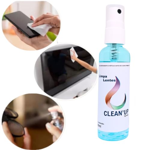 KIT LIMPA TELAS 120ML + 5 FLANELA POLIESTER MULTIUSO TV COMPUTADOR CELULAR ÓCULOS