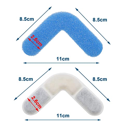 SG Store 8PCS Pet Fountain Filters with Sponge Compatible with 74OZ/2.2L Square Cat Fountain Cat Water Dispenser Filters Pet Fountain Accessories 8.5x8.5cm - Image 4