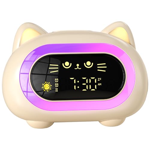 ANALOI Alarm Clock for Kids, Ok to Wake Clock for Kids Girls | Eye Protection Sleep Training Auto Off Feature 10 Night Light Dual Alarm, Kids Alarm Clock Cute Cat Gifts - image 8