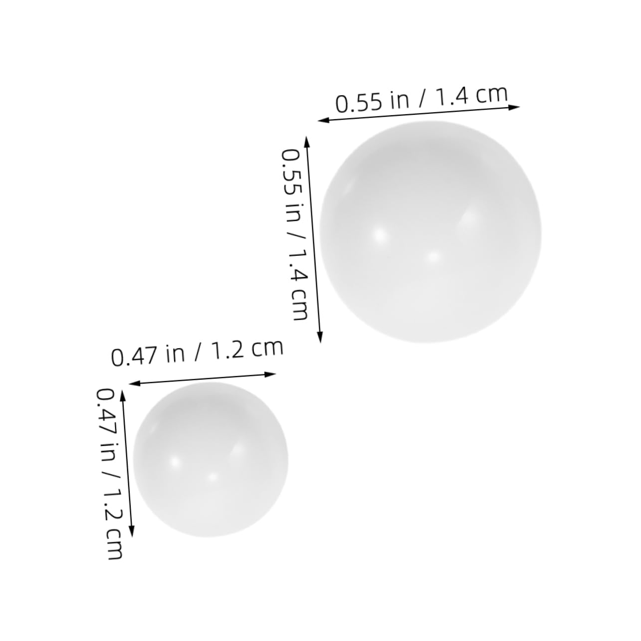 Toyvian 10 Pezzi Palline da Roulette in Acrilico Bianco, Sfere Rotonde Resistenti e Versatili per Gioco da Tavolo e Serate di Gioco Ruota della Roulette