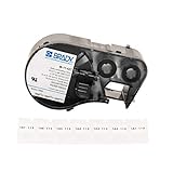 Brady M-11-427 Vinyl B-427 Black on White/Clear Label Maker Cartridge, 1/2
