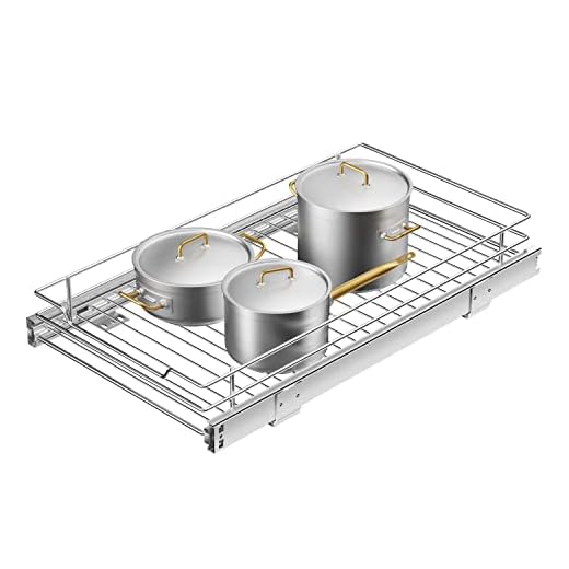 AHNR Pull Out Cabinet Organizer, Heavy Duty Cabinet Pull Out Shelves, Slide Out Cabinet Organizer Storage for Home, Pull Out Drawers for Kitchen Cabinets,11”W*21”D