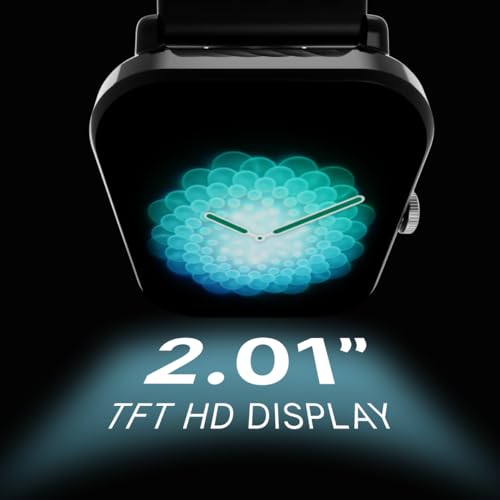 Image of Leaf Watch X121 with 2.01 inch HD TFT Display, AI Voice Assistance, Bluetooth Calling, 100+ Sports Mode, SpO2 Monitor, Over 100 Watch faces, Heart Rate Monitoring, IP67, Upto 7 Days Battery (Carbon Black)