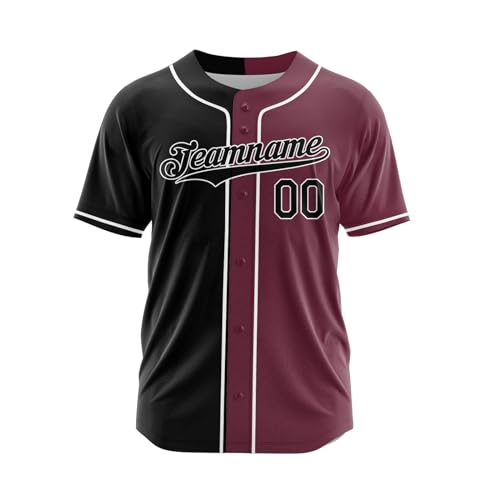 Custom Split Baseball Jersey Personalized Sports Jerseys Stitched/Printed Name Number for Men/Women/Youth/Kids miniatura 2