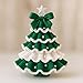 DIY Crochet Holiday Tree Set –Create a Handmade Holiday Ornament, Christmas Crochet Tree Kit, Kit Includes: Yarn, Crochet Hook, Pearls, Ribbon, and Detailed Pattern (Green)