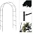 Garden Arch, Outdoor Flower Garden Arch Trellis, Sturdy Steel Arbor for Climbing Plants, Wedding Decoration, 94" H x 55" W, Black