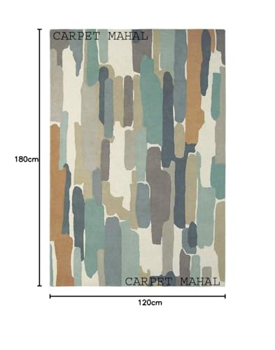 Image of Carpet Mahal Export Quality Tuffted Pure Woollen Carpet for Living Room Bedroom Size 4 x 6 feet (120X180 Cm) Color-Multi