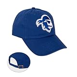 Desert Cactus Seton Hall University Baseball Hat SHU Pirates Brimmed Embroidered Hats Cap Adjustable Cloth Strap Adult (Style A) Blue