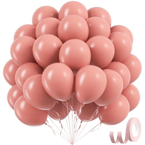 Image of Dusty Pink Balloons 12 inch, Dusty Rose Latex 50pcs Party Balloons