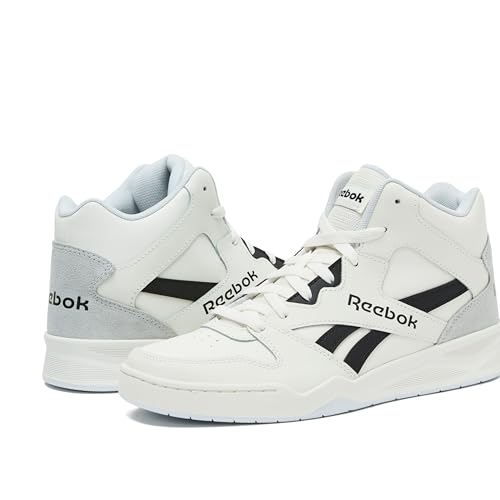 Reebok Royal BB4500 Hi2 High Top Sneakers for Men, Black or White Mens Basketball Shoes, Medium or Wide Width Size 7 to 14 Athletic Mens Shoes, Chalk/Black/Moon, 9.5 Medium