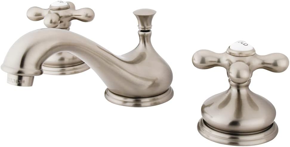 Kingston pirinç KS1168AX 20,3 cm 18 inç Breitgefaechert WC musluk – saten nikel