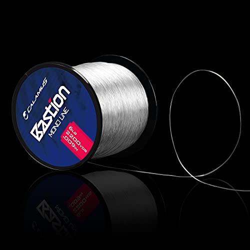 Calamus Bastion Monofilament Fishing Line - Strong Abrasion Resistant Mono Line, 6LB 900Yard 0.234mm- Clear