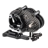 Carbon Fiber OD-3 Transmission Overdrive Gearbox 18.6% Front OD for 1/10 RC Crawler LCG Chassis Comp Rigs (Right Motor Version)