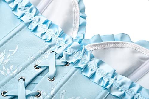 YUNAR Women's Halloween Victorian Floral Lace Bustier Overbust Corset tops for women Plus Size4