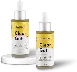 Clear Gut Drops | 60ml | Gut Cleanse Detox, Gut Health Supplements, Ayurvedic Digestive Cleanse & Detox with Haritaki, Bael, Kutki & Punarnava, Relief from Bloating, Acidity & Indigestion