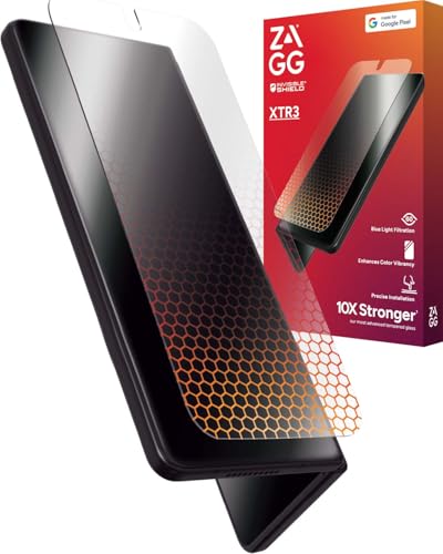 Image of ZAGG Glass XTR3 Google Pixel 9 Pro Fold Screen Protector (Front Screen Only) - 10X Stronger with Recycled Glass, Enhanced Eyesafe Blue Light Filter, Anti-Reflective, Easy Installation