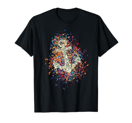 Anker Bunte Farbspritzer Farbkleckse Farbe Spritzer T-shirt T-Shirt