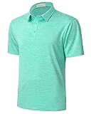 Wancafoke Men Short Sleeve Slim Fit Golf Shirts Summer Casual Quick Dry Athletic Collared Polos Mint