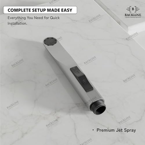 Image of Backline Water Saving Jet Spray for Toilet | Health Faucet for Toilets | ABS Hand Gun | Bathroom Bidet Spray | Jet Spray Gun Only (Brushed - Gun Only)