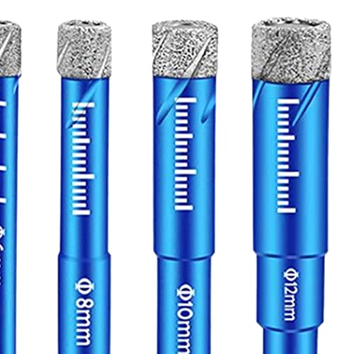 5 piezas de brocas abridoras de agujeros con diamantes para uso en seco, para mármol, baldosas vitrificadas, cerámica completa, vidrio y accesorios para herramientas eléctricas miniatura 6