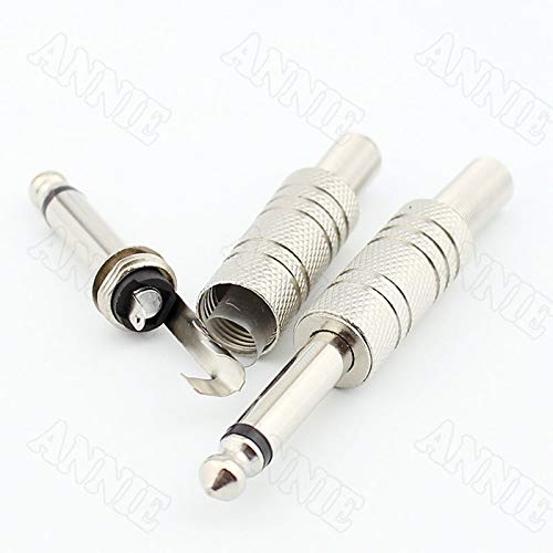 Gimax 100pcs/lot Single Track 6.5 Audio Plug Microphone Jack KTV Consumable 2 Pin 6.35mm Plug