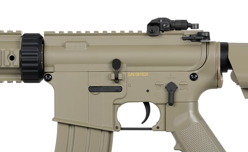 Fusil Rifle réplica Airsoft eléctrico CM.513 M4 Tan Cyma con batería, Cargador de batería y Cargador de Bolas hi-Cap