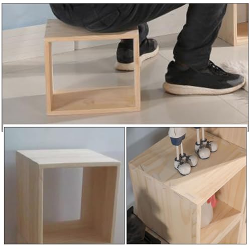 Caisses en bois empilables à queue d'aronde solides pour rangement table