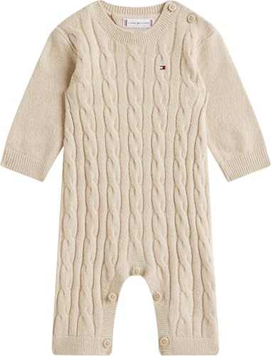 Barboteuse en maille Tommy Hilfiger Newborn KN0KN02225 beige Gulf Sand 24 mois