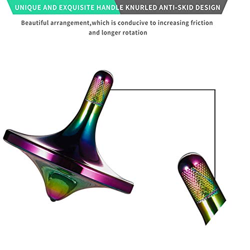 Image of Stainless Steel Spinning Top,Exquisite Toy (Iridescent,3PCS L+M+S)