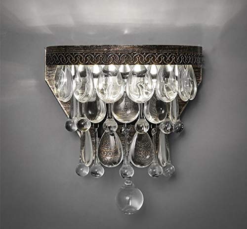 Lámpara de cristal retro con relieve antiguo para iluminación acogedora de dormitorio 2