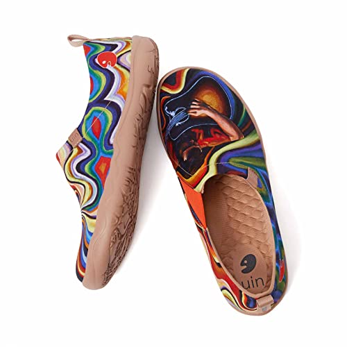 UIN Men's Walking Travel Shoes Slip On Canvas Casual Loafers Lightweight Comfort Fashion Sneaker Starfish Wish4