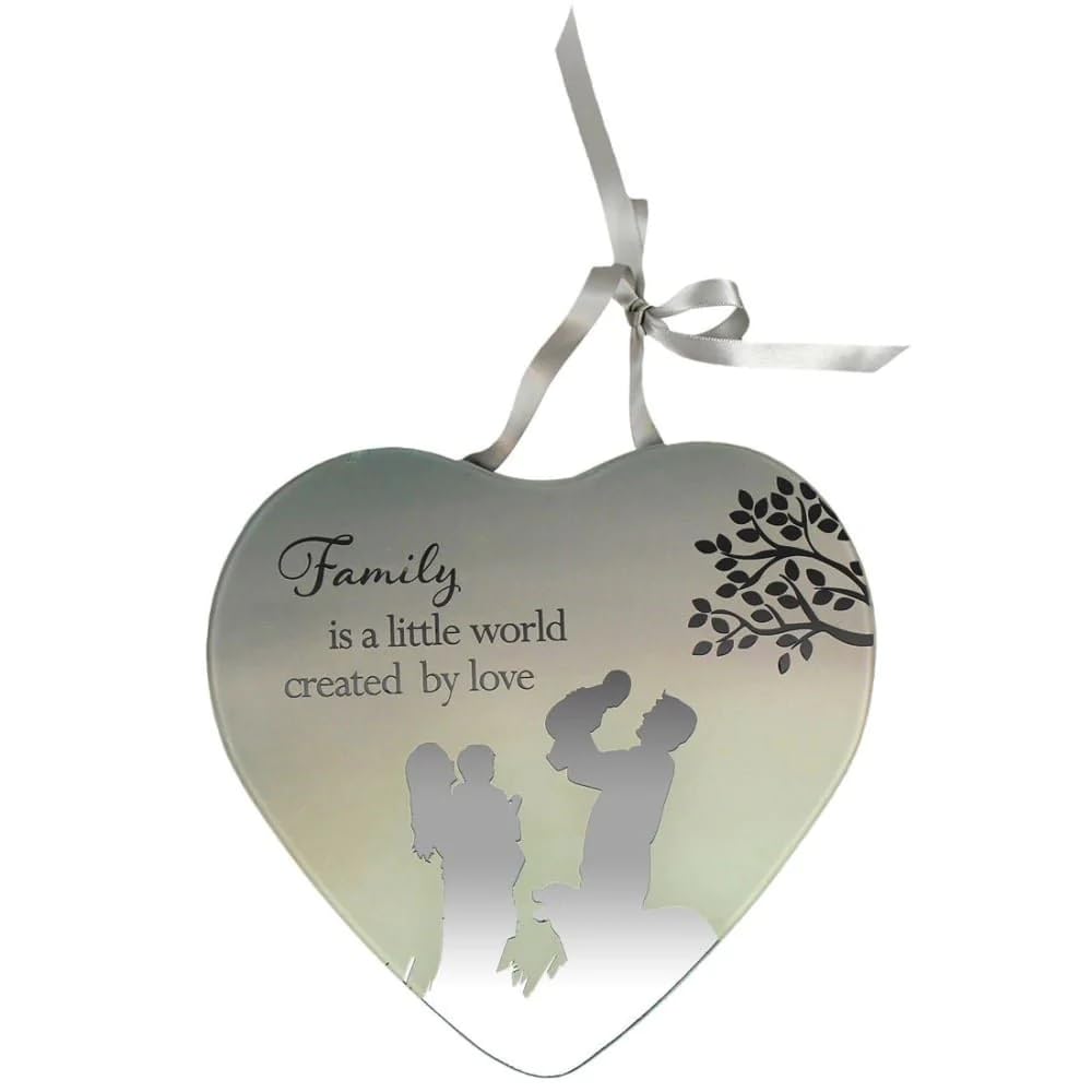 Juliana Family Is A Little World Created By Love Reflections From The Heart Mirrored Hanging Plaque