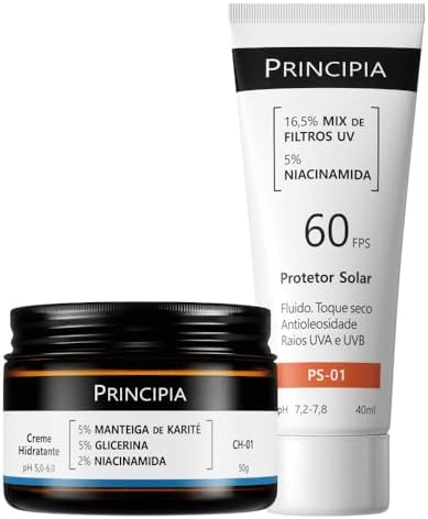 PRINCIPIA, Kit Hidratação e Proteção Solar, com duas fórmulas: um...