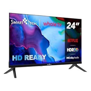Smart Tech TV LED HD 24" (60 cm) Smart TV Whale OS-24HH01V- Molotov, Netflix, Prime Video, Disney+ 3xHDMI - 2xUSB -Dolby Digital+