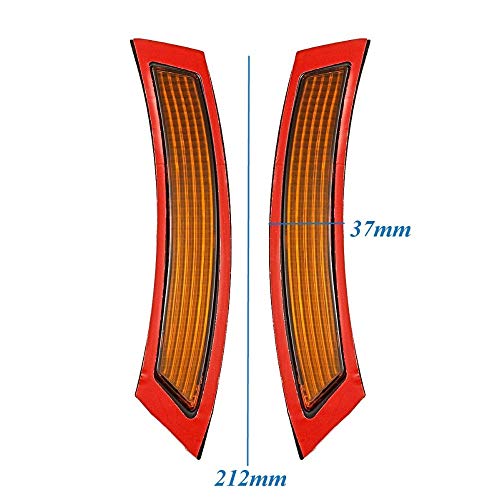 Image of 2pcs for E92 E93 3 Series 2DR 2007-2013, Amber Lens Front Side Marke Fender Bumper Reflector
