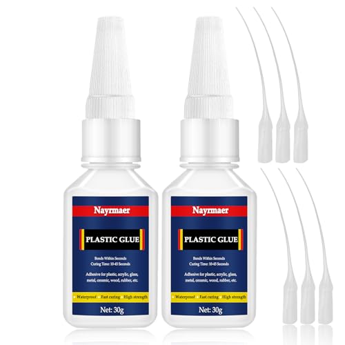 Nayrmaer Superpegamento para plástico, 30 g, pegamento impermeable y resistente al calor para plástico, acrílico, modelo, manualidades, PVC, vinilo, etc.