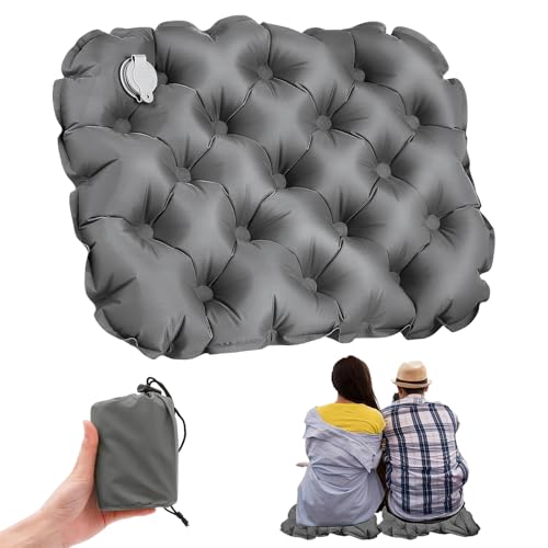 GOSO エアー 座布団 野球観戦クッション アウトドア【新登場 厚さ5cm】折りたたみマット 厚手 レジャーシート 1人用 ミニクッション スポーツ 釣り 飛行機 携帯 防水 軽量 キャンプ座布団 アウトドア お花見 公園 エアーマットのサムネイル