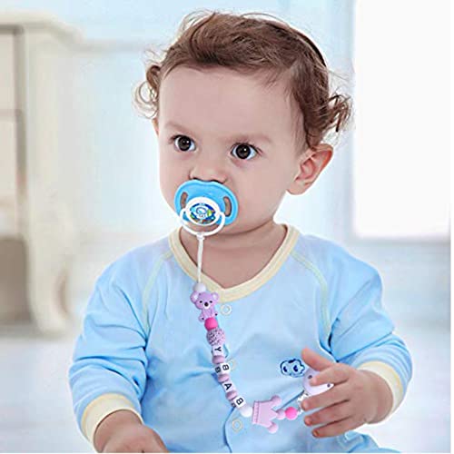 Clipes de Chupeta de Bebê | Clipe de Chupeta de Silicone | Suporte de Corrente de Chupeta de Meninos