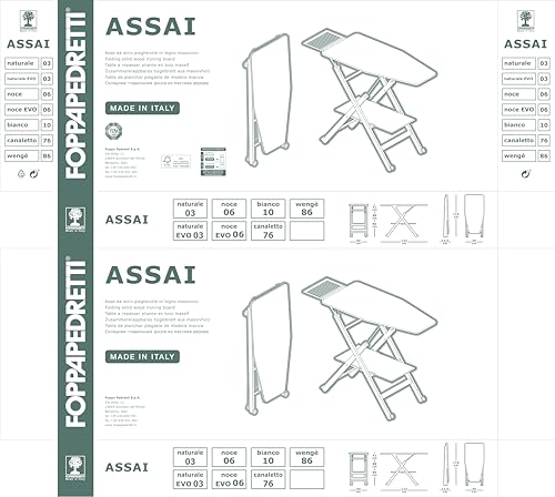 Foppapedretti Assai Folding Ironing Board, White - Image 2
