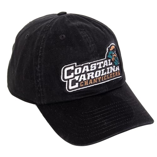 Desert Cactus Coastal Carolina University Baseball Hat Chanticleers CCU Brimmed Embroidered Hats Cap Adjustable Cloth Strap Adult (Style C) Black