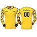 Quick-Dry Breathable Goalie Soccer Jersey for All Ages - Custom Goalkeeper Jersey Sports Shorts - Adults/Kids/Teens (Yellow)
