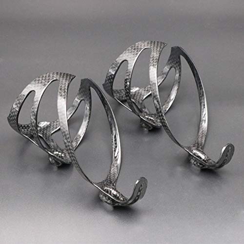 Flaschenhalter Fahrrad Fahrradflaschenhalter, Vollcarbon, superleicht, for Straßen-/Mountainbike, Radfahren, Wasserflaschen, Käfighalter, matt, glänzend, 18 g GeträNkehalter Fahrrad(3K GLOSS 2PCS)