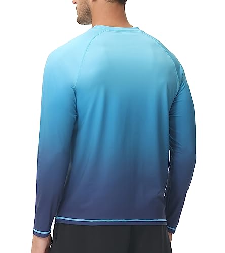 Men's Long Sleeve Swim Shirts Rash Guard Shirts UPF 50+ Sun Protection Quick Dry T-Shirt Athletic Workout Running Tops Shirts3