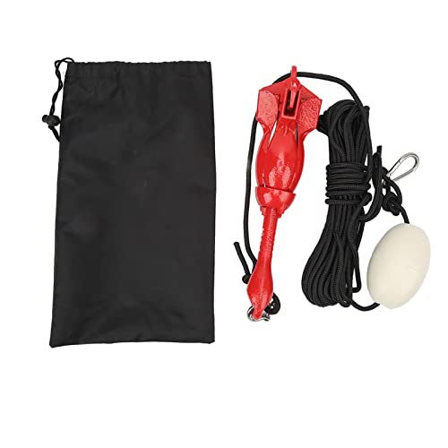 Spryflower Folding Grapnel Boat with 39.4ft Tow Rope, Rine, Carbon Steel Heavy Duty for Small Boats, Yachts, Dinghies, Includes STO and