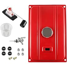 Universal 7 Gallon Generator Gas Fuel Tank fit for Honda EC6500,for Predator 8750,for Champion & More Durable Metal Construction with Chrome Cap, Filter & Petcock