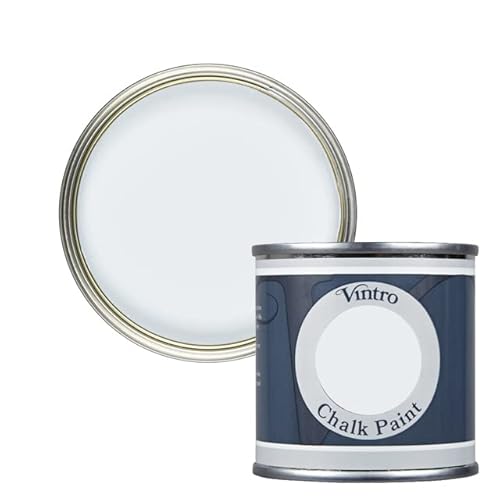 Vintro Paint | Light Blue Chalk Paint | Furniture Paint | Shabby Chic | Ultra Matt Finish | 125ml (125ml, Beau Blue - Light Blue)