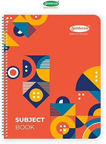 Sundaram | Six Subject Book (Regular) | Spiral Bound | 300 Pages | 20.5 x 26.7 cm | ruled | Pack of 1