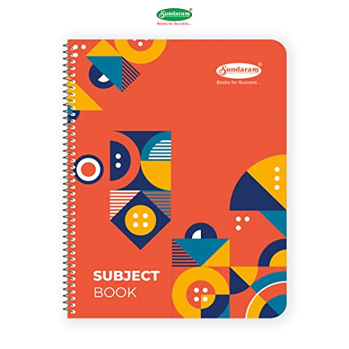 Sundaram | Six Subject Book (Regular) | Spiral Bound | 300 Pages | 20.5 x 26.7 cm | ruled | Pack of 1